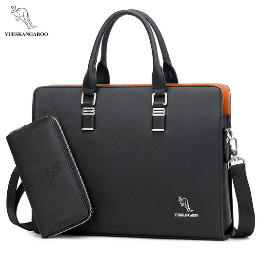 YUESKANGAROO Brand Men'S Business Messenger Bags Handbag Men Crossbody Bag Laptop Bag Laptop Briefcase for Men Shoulder Bags